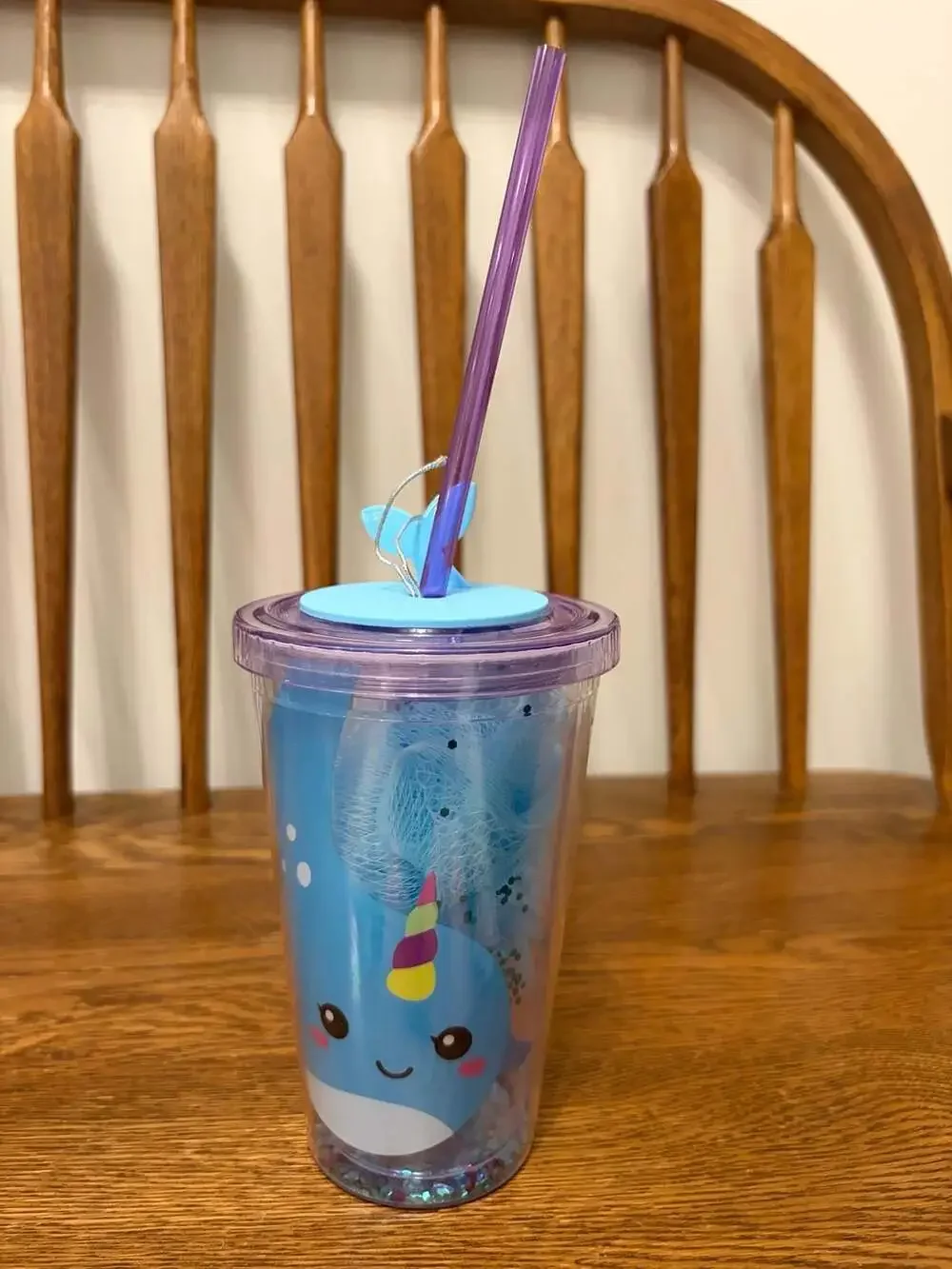 Narwhal Bath Bomb and Loofah Tumbler Gift Set